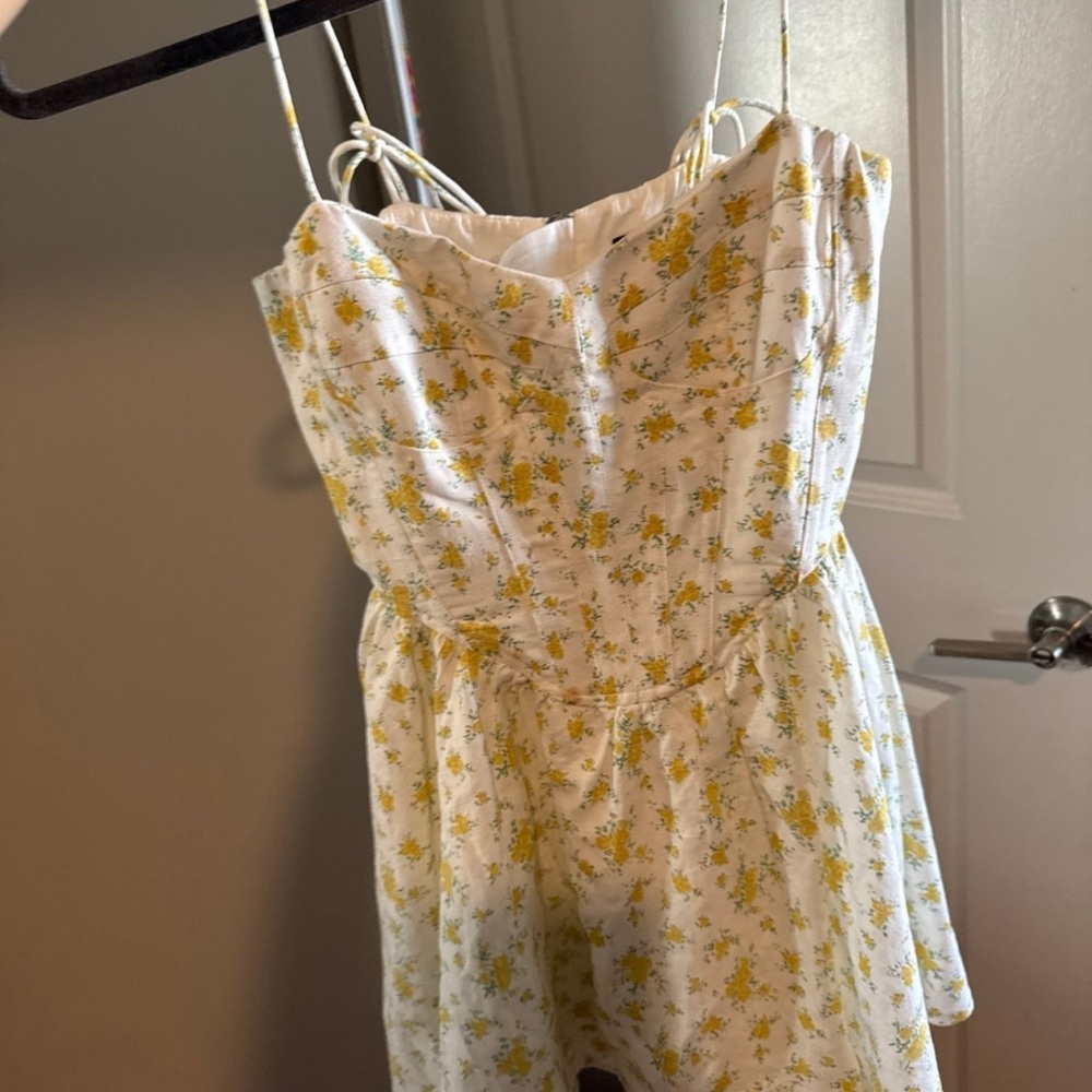 Bardot short dress above knee